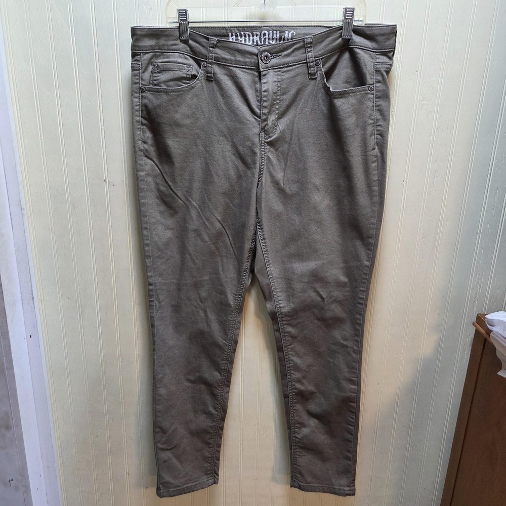 Hydraulic Nolita Jeans Womens Plus 14W Gray Mid Rise Curvy Ankle Skinny Stretch
